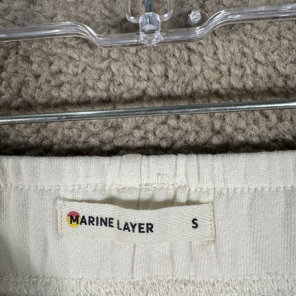 Marine Layer Sweatpants Womens Small White Rainbow Stripe Jogger Pants Cozy - Picture 8 of 11